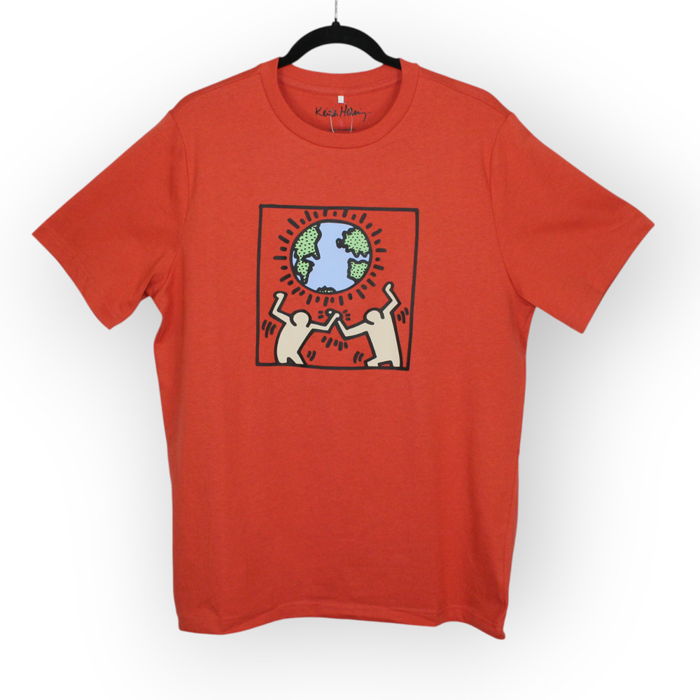 NEW XXL Keith Haring EARTH DAY T-Shirt World Peace For All